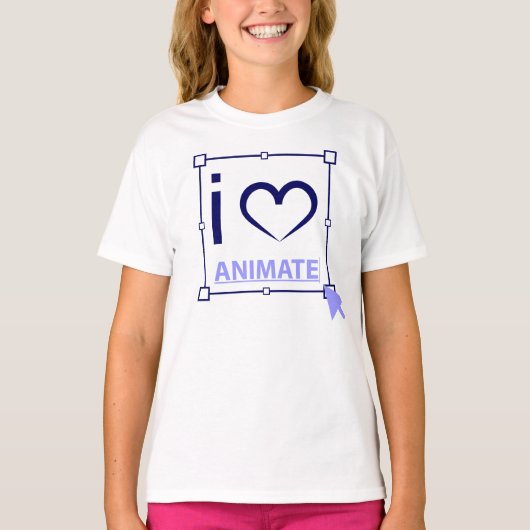 Ich liebe Animate T-Shirt (Vorderseite)