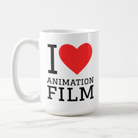 Ich liebe Animationsfilm Kaffeetasse (Links)