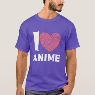 Ich liebe Anime japanische Anime Fans Junge T-Shirt
