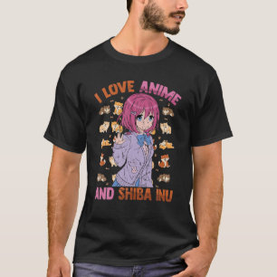Ich liebe Anime und Shiba Inu - Kawaii Otaku - Süß T-Shirt
