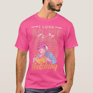 Ich Liebe Anime und Skizzen Skizze Lover Sprichwor T-Shirt