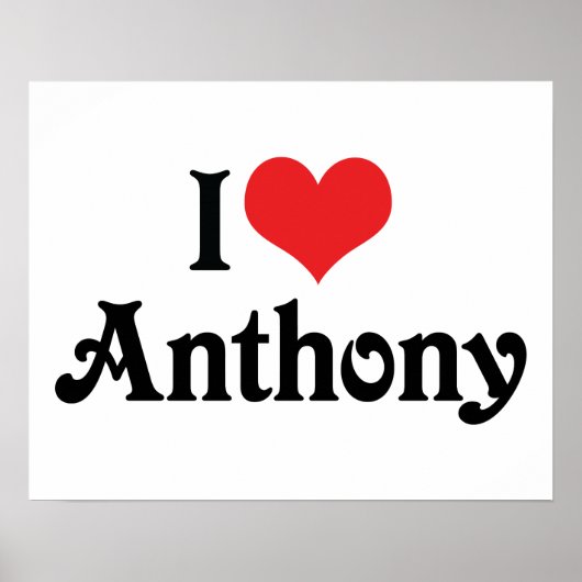Ich liebe Anthony Poster (Vorne)
