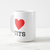 Ich liebe Anzüge Kaffeetasse (Vorderseite Links)