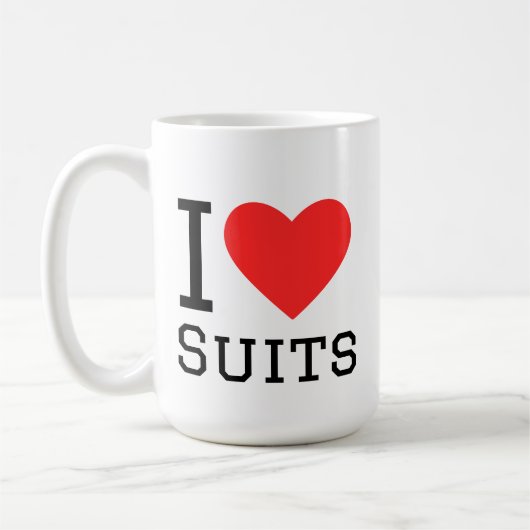 Ich liebe Anzüge Kaffeetasse (Links)