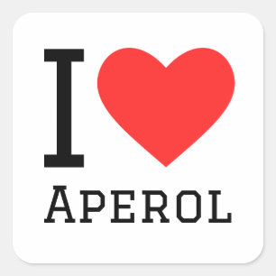 Ich Liebe Aperol Quadratischer Aufkleber