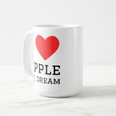 Ich liebe Apfel-Eiscreme Kaffeetasse (Vorderseite Links)