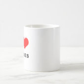 Ich Liebe Äpfel Kaffeetasse (Mittel)