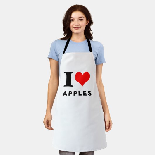 Ich Liebe Äpfel Schürze (Getragen)