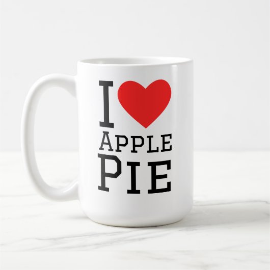 Ich liebe Apfelkuchen Kaffeetasse (Links)