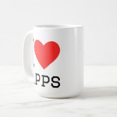 Ich liebe Apps Kaffeetasse (Vorderseite Links)