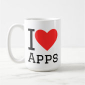Ich liebe Apps Kaffeetasse (Links)