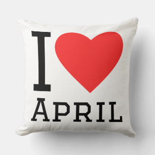 Ich liebe April Kissen