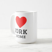 Ich liebe Arbeit zu Hause Kaffeetasse (Vorderseite Links)