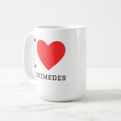 Ich liebe Archimedes Kaffeetasse (Vorderseite Links)