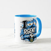 Ich liebe Argentinien Fußball Design | Argentinien Tasse (VorderseiteRechts)