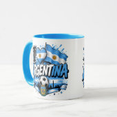 Ich liebe Argentinien Fußball Design | Argentinien Tasse (Vorderseite Links)