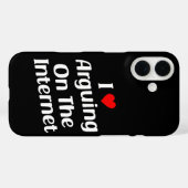 Ich Liebe argumentieren über das Internet lustig c Case-Mate iPhone Hülle (Rückseite (Horizontal))