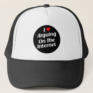 Ich Liebe argumentieren über das Internet lustig c Truckerkappe