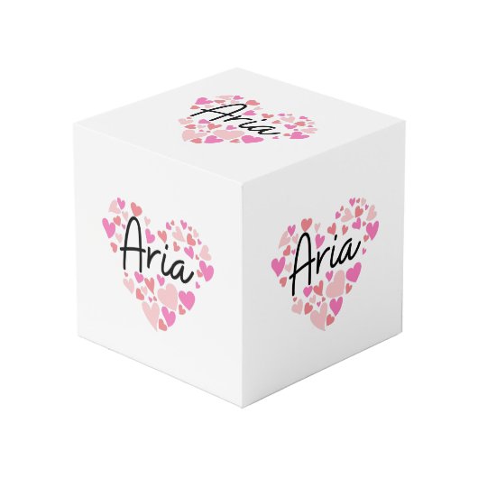Ich liebe Aria Würfel (Vorderseite Schrägansicht)