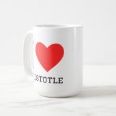 Ich liebe Aristoteles Kaffeetasse (Vorderseite Links)