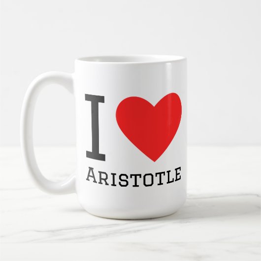 Ich liebe Aristoteles Kaffeetasse (Links)