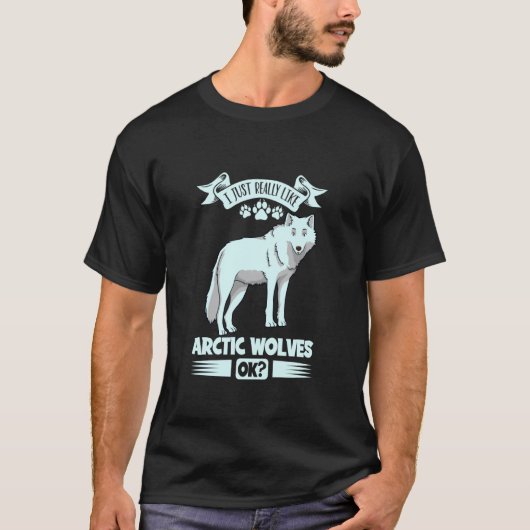 Ich liebe arktische Wölfe T-Shirt (Vorderseite)