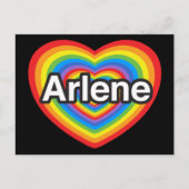Ich Liebe Arlene. Ich Liebe dir Arlene. Herz Postkarte (Vorderseite)