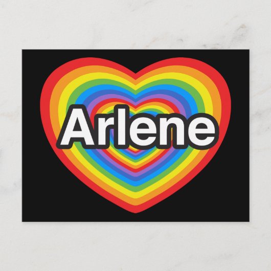 Ich Liebe Arlene. Ich Liebe dir Arlene. Herz Postkarte (Vorderseite)