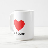 Ich liebe Armaturenbrett Kaffeetasse (Vorderseite Links)
