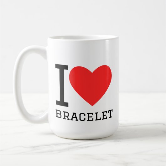 Ich liebe Armband Kaffeetasse (Links)