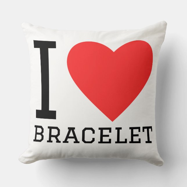 Ich liebe Armband Kissen (Vorderseite)