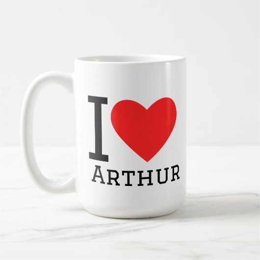Ich liebe Arthur Kaffeetasse (Links)