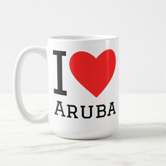 Ich liebe Aruba Kaffeetasse (Links)