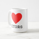 Ich liebe Ärzte Kaffeetasse (Vorderseite Links)
