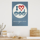 ICH LIEBE ASL. POSTER (Küche)