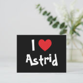 Ich liebe Astrid Postkarte (Stehend Vorderseite)