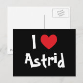 Ich liebe Astrid Postkarte (Vorne/Hinten)