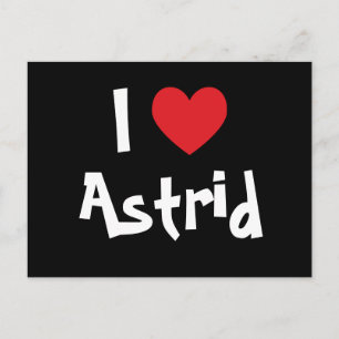 Ich liebe Astrid Postkarte