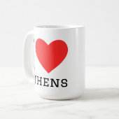 Ich liebe Athen Kaffeetasse (Vorderseite Links)