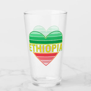 Ich Liebe Äthiopien, äthiopisches Herz Glas