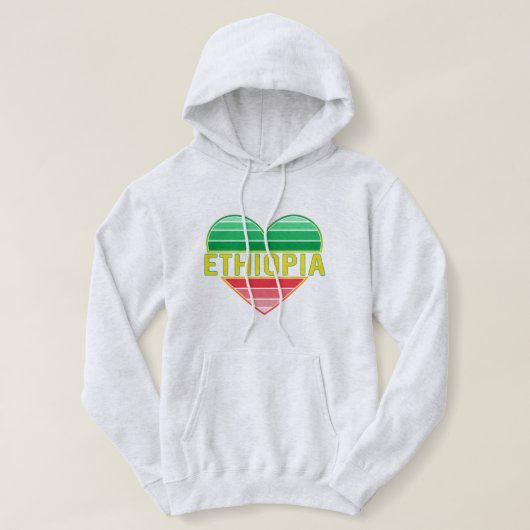Ich Liebe Äthiopien, äthiopisches Herz Hoodie (Design vorne)