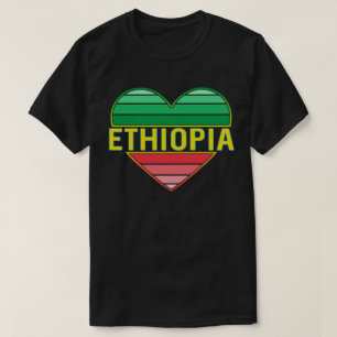 Ich Liebe Äthiopien, äthiopisches Herz T-Shirt