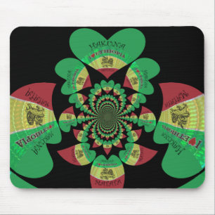 Ich liebe Äthiopien Liebenswürdige Herzen Farben Mousepad