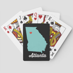Ich liebe Atlanta. Georgia Spielkarten - lustiges 