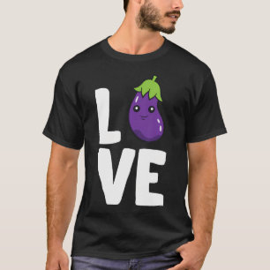 Ich liebe Auberginen Gemüseanbau Lustige Aubergine T-Shirt