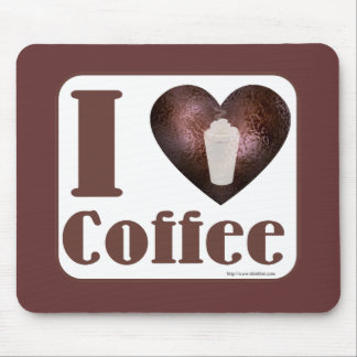 Ich Liebe auch Kaffee Mousepad