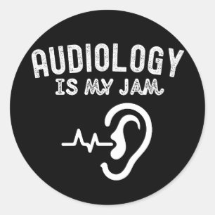 Ich liebe Audiologie, Audiologie ist mein Ding Runder Aufkleber