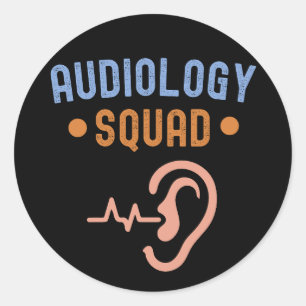 Ich liebe Audiologie, Audiologie-Team Runder Aufkleber