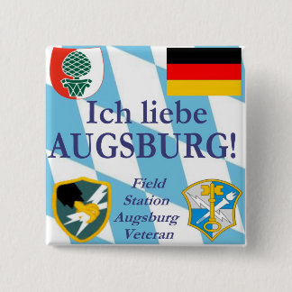 Ich liebe Augsburg! I Liebe Augsburg! Knopf Button