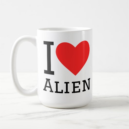 Ich liebe Außerirdische Kaffeetasse (Links)